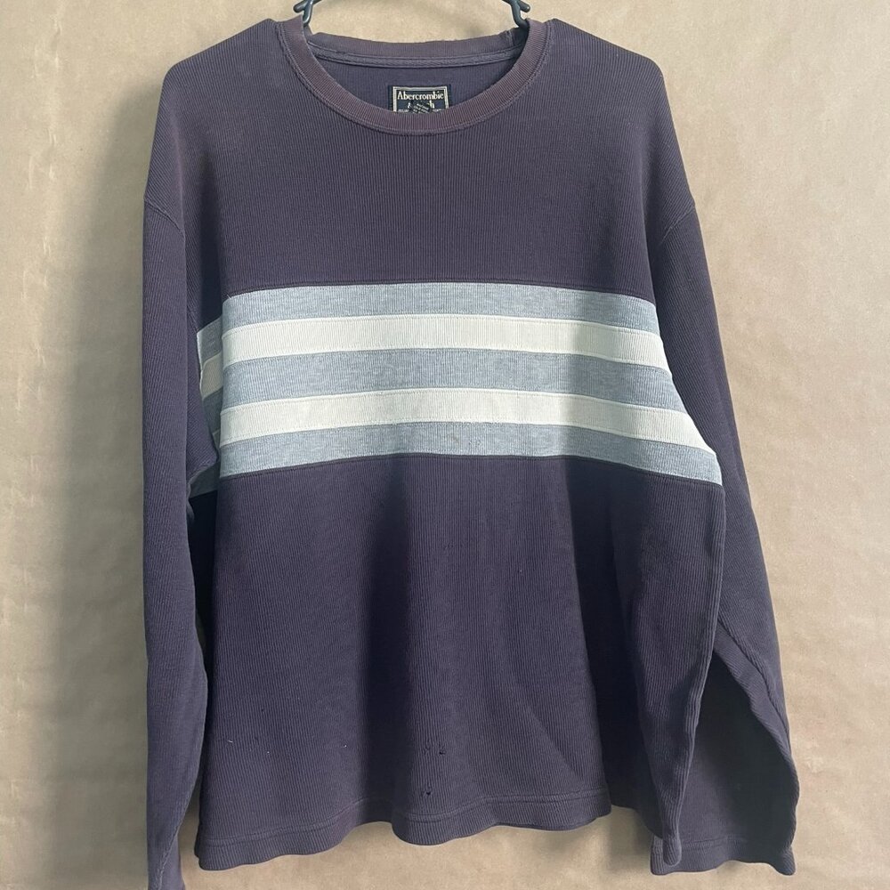 Abercrombie & Fitch Purple Crew Neck Pullover Sweater, Men's Size Medium